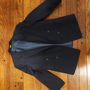 Boys Classic Black Double-Breasted Blazer 1st Communion
